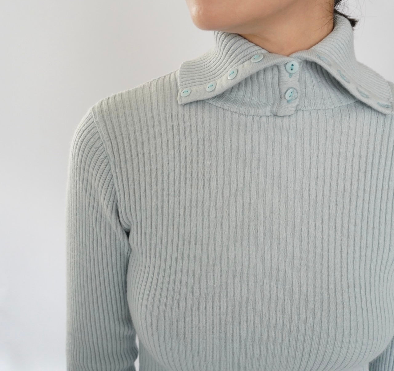 90s Design Ribbed Top Made in Italy