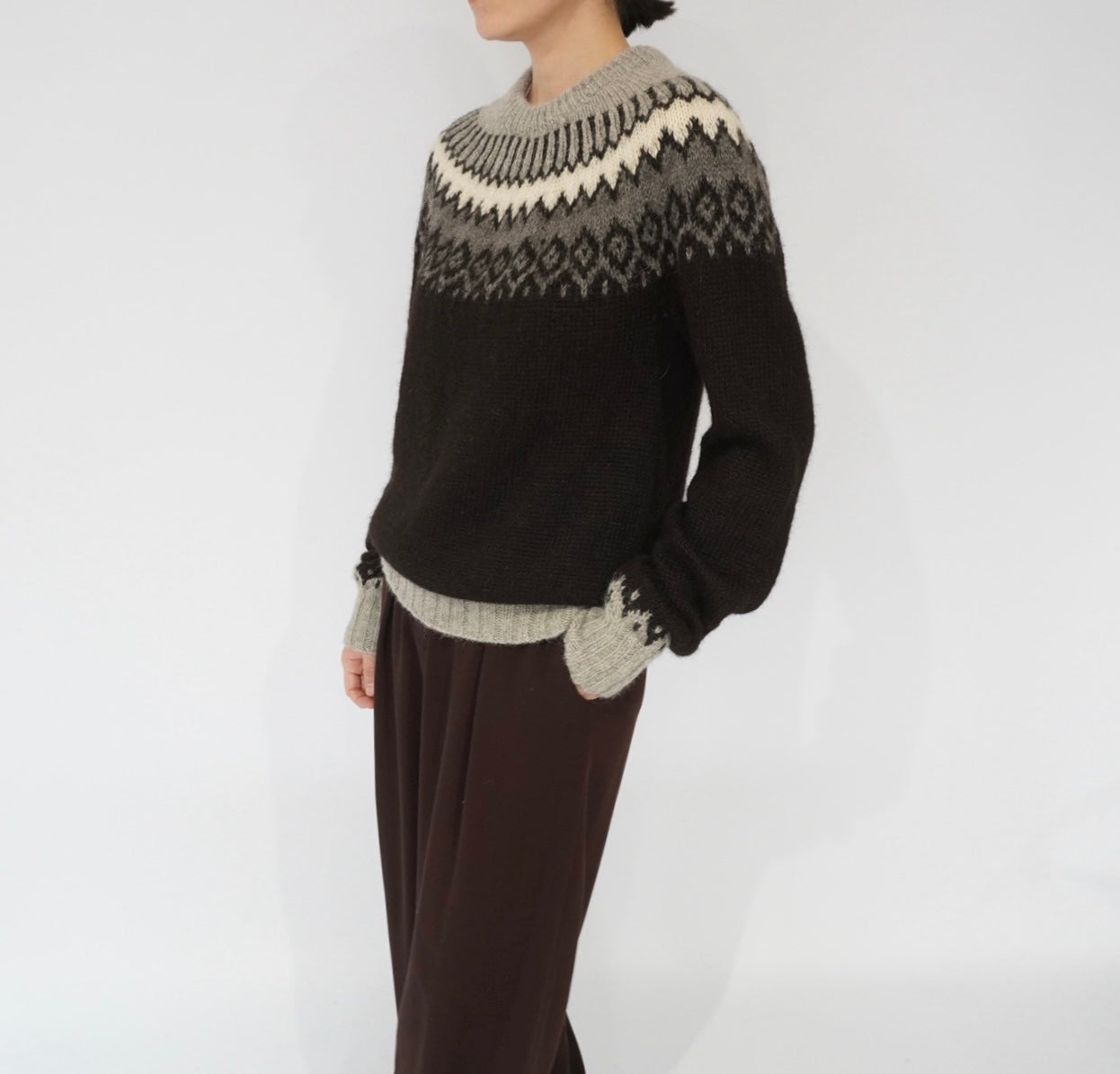 80s Hand Knitted in Peru Alpaca Wool Knit