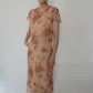 90s Printed Sheer  Maxi Dress