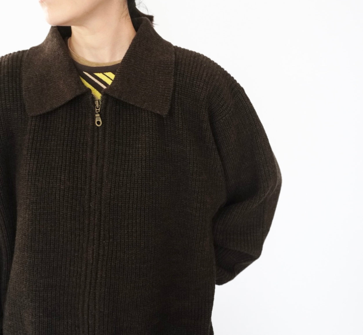 90s Zipped Knit Cardigan
