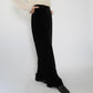 90s Velour High Waist Wide Pants