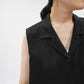90s Black Vest,Blouse