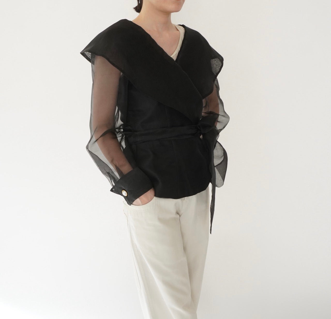 90s Sheer Design Blouse