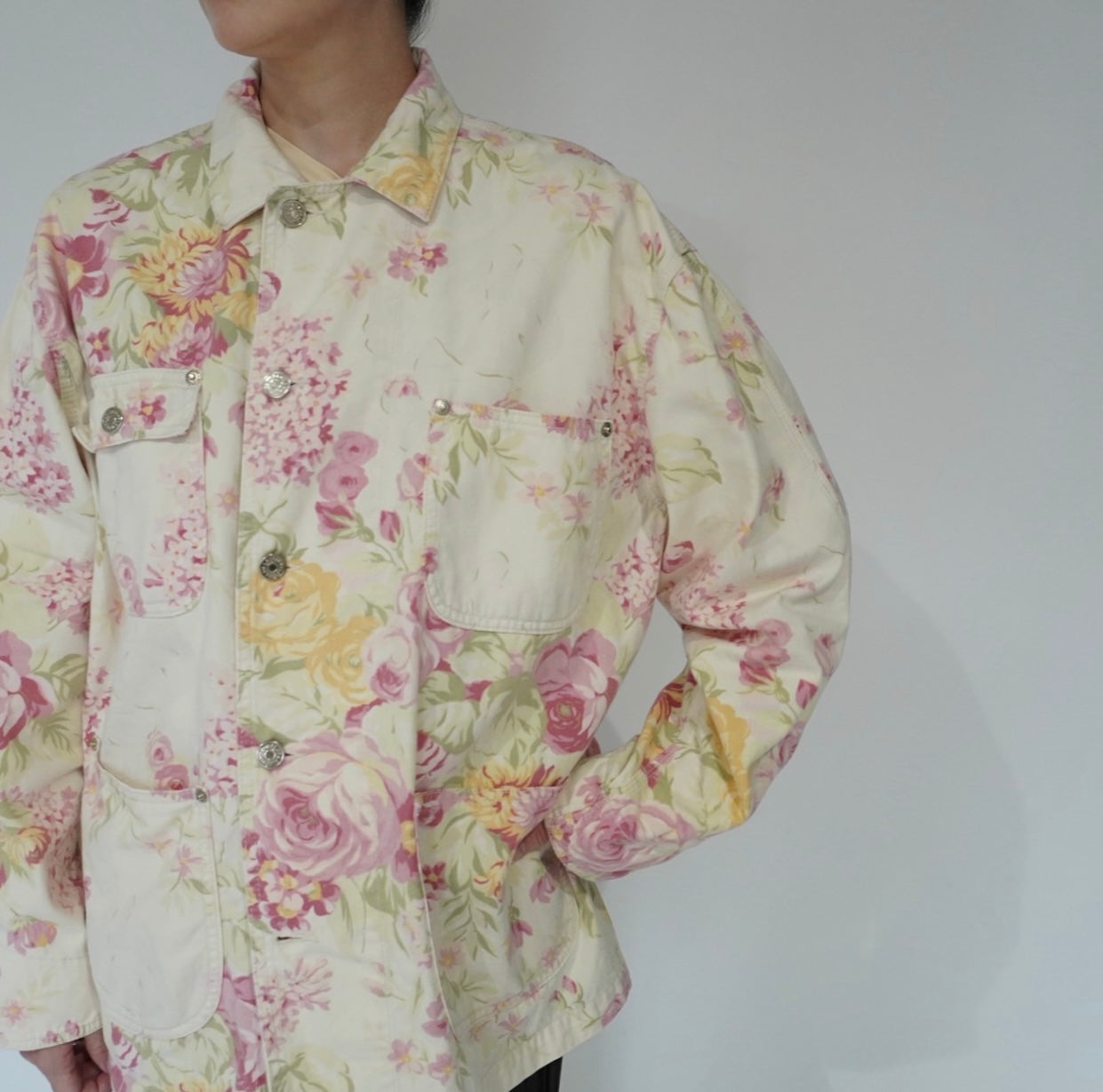90s " Ralph Lauren" Flower Pattern Jacket
