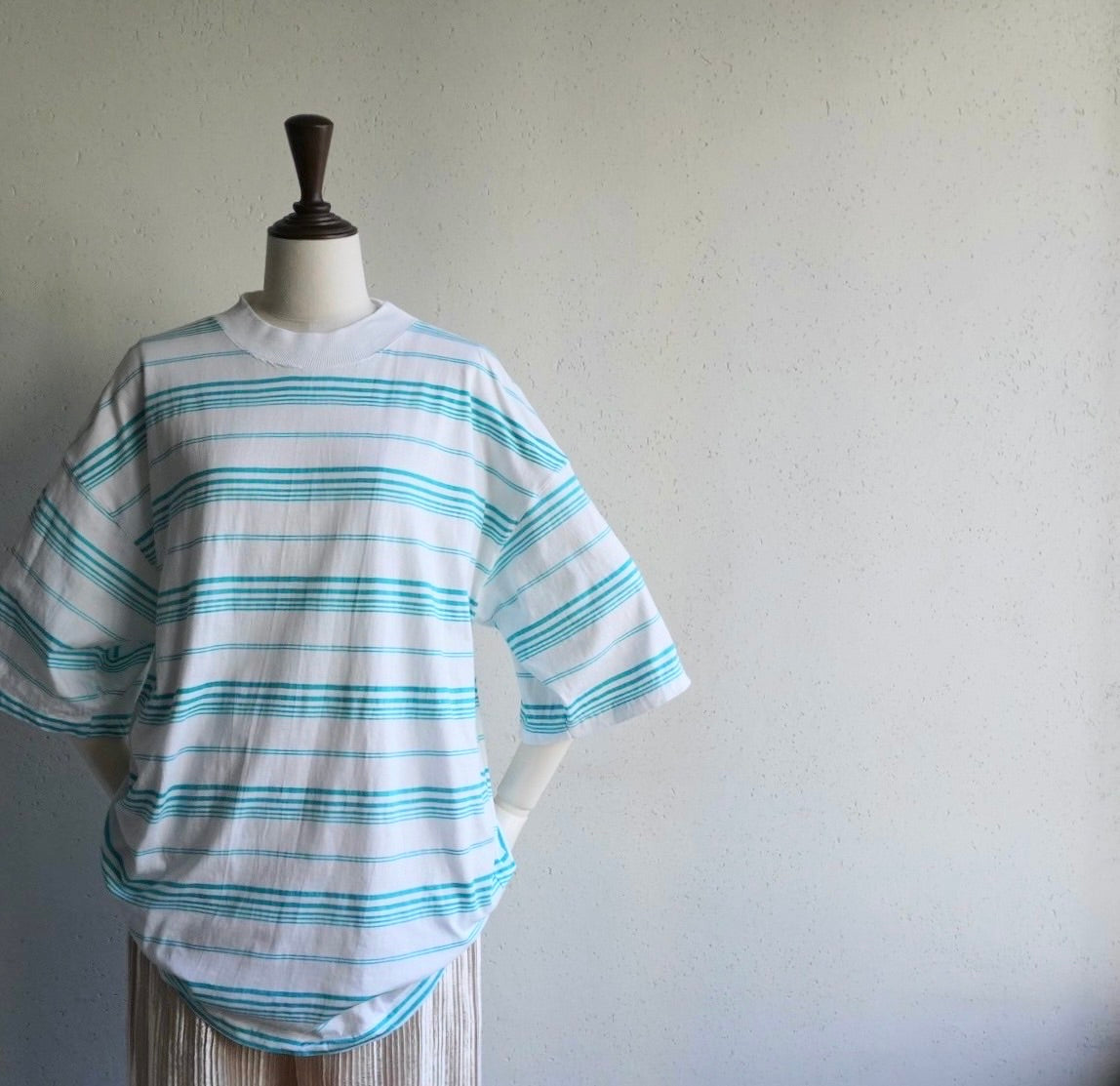 90s EURO Striped Printed T-shirt