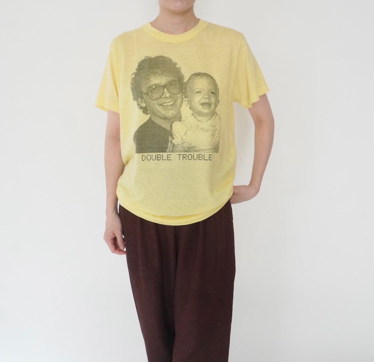 80s Photo Printed T-shirt Made in USA