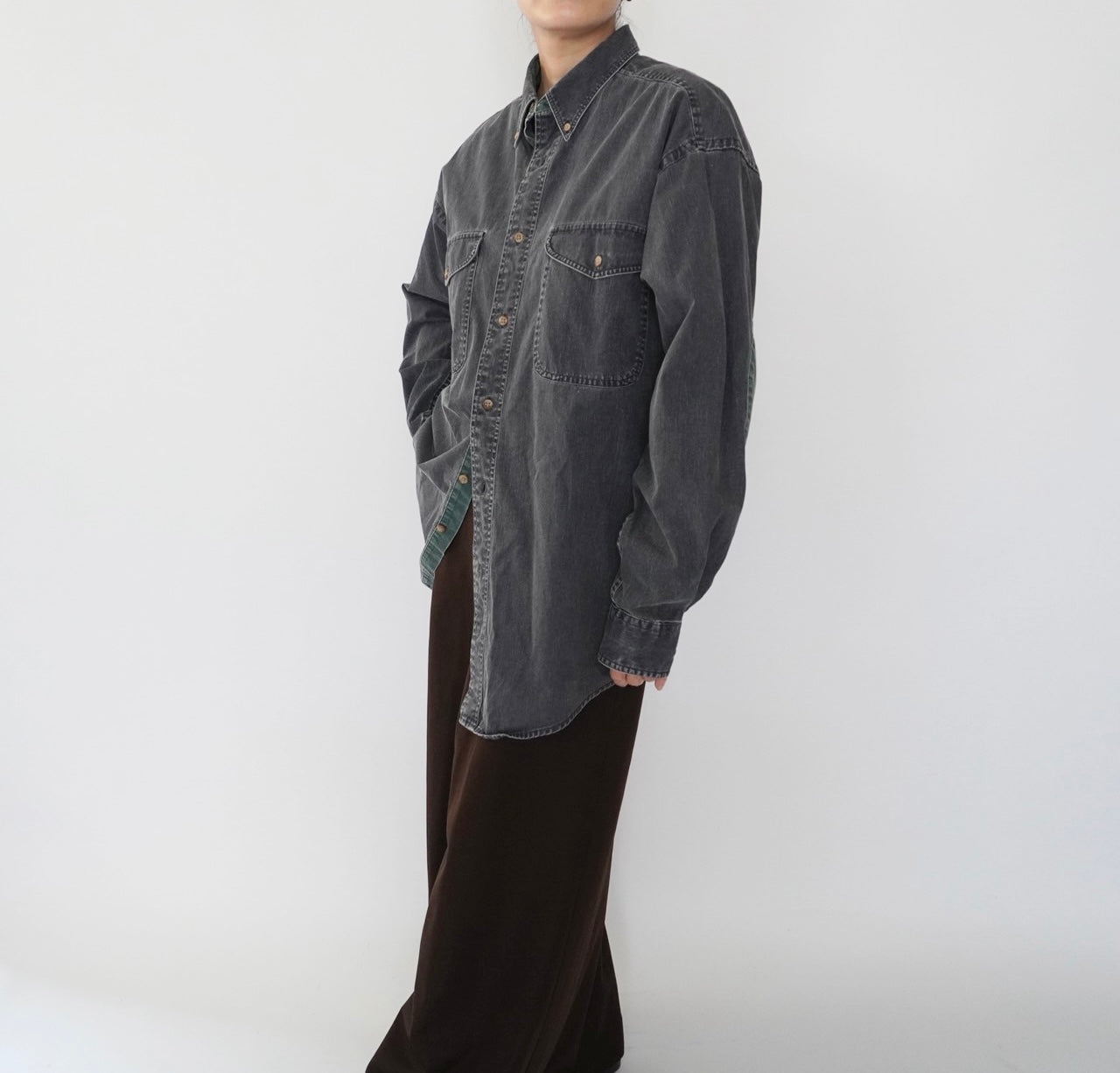 90s Two Tone Cotton Shirt