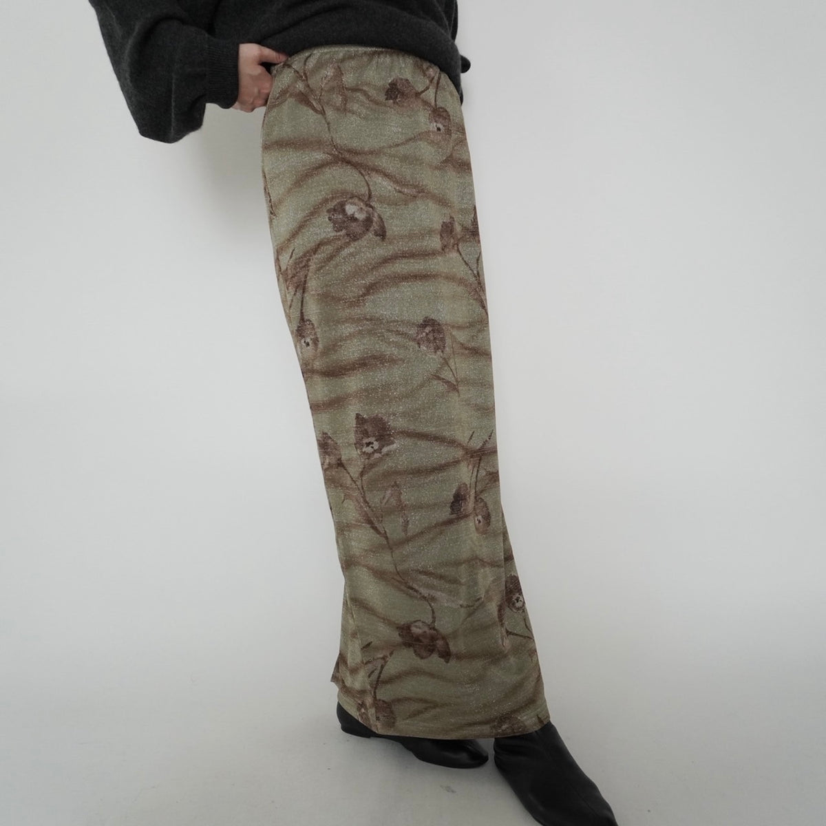 90s Flower Pattern Skirt  Made in USA