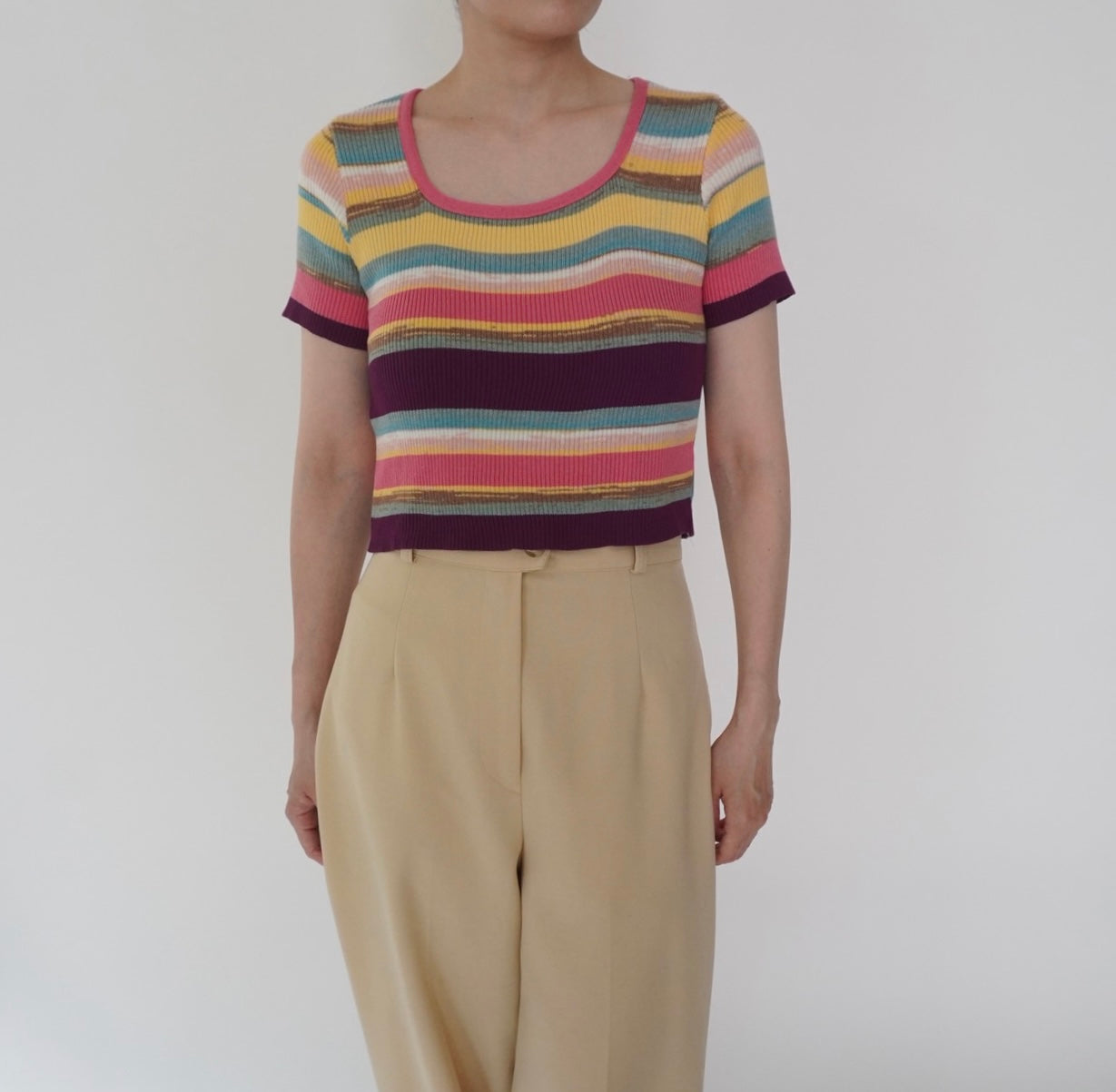 90s Multi Striped Top