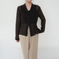 90s Brown Sheer Blouse