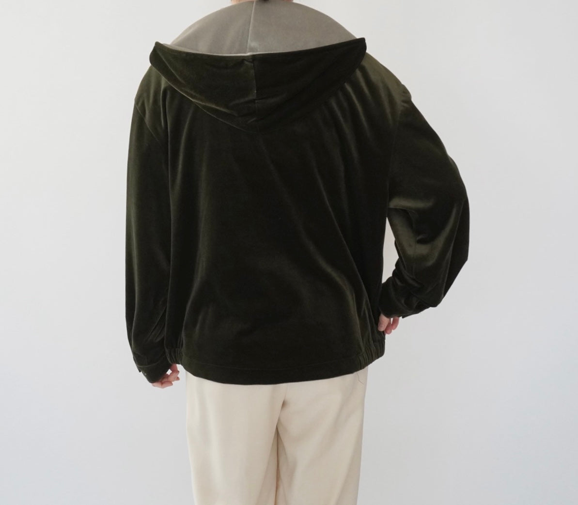 90s Hooded Velour Top