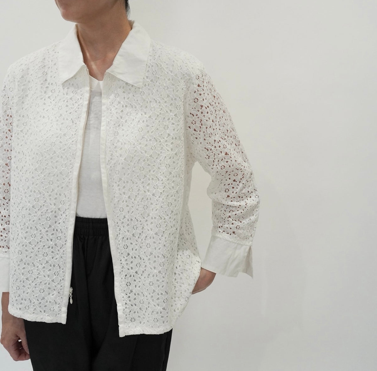 90s Cut Lace Shirt,Jacket Made in USA