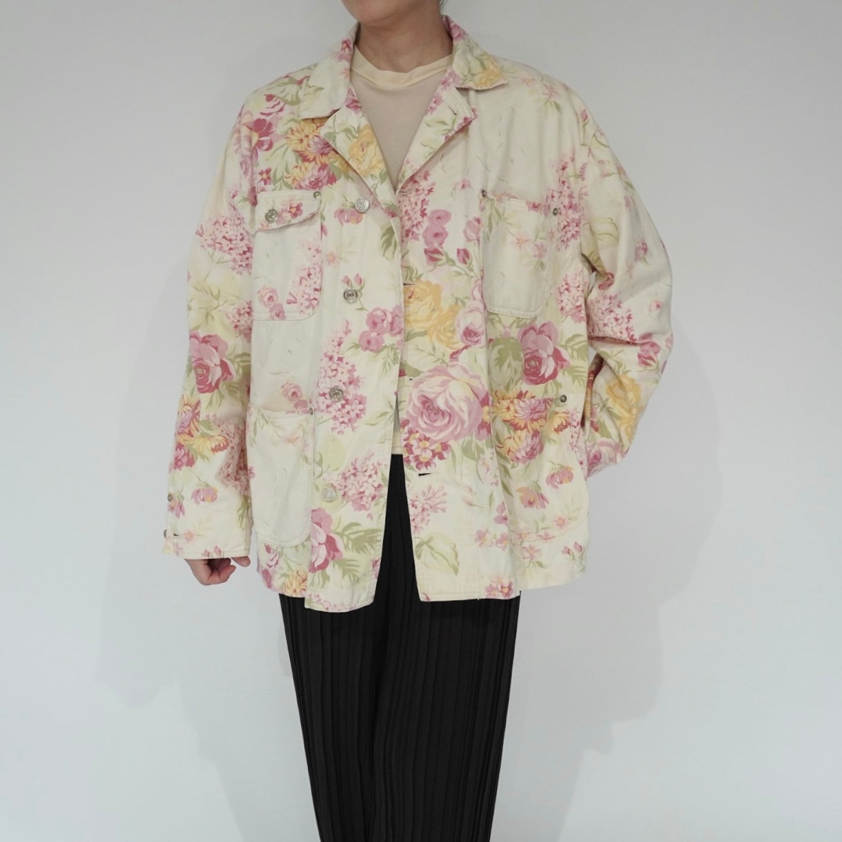 90s " Ralph Lauren" Flower Pattern Jacket