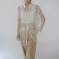 90s Embroidery Sheer Shirt