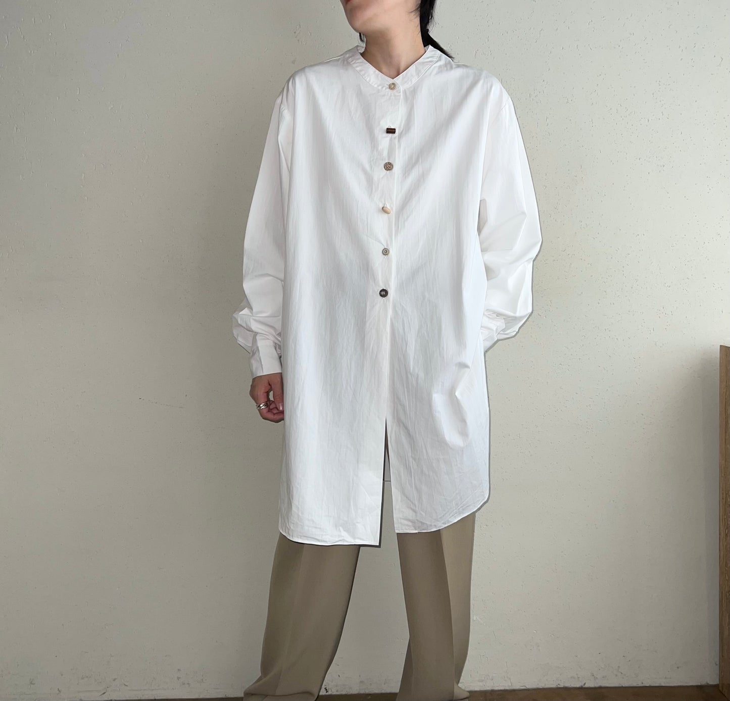 90s White Cotton Shirt Made in USA