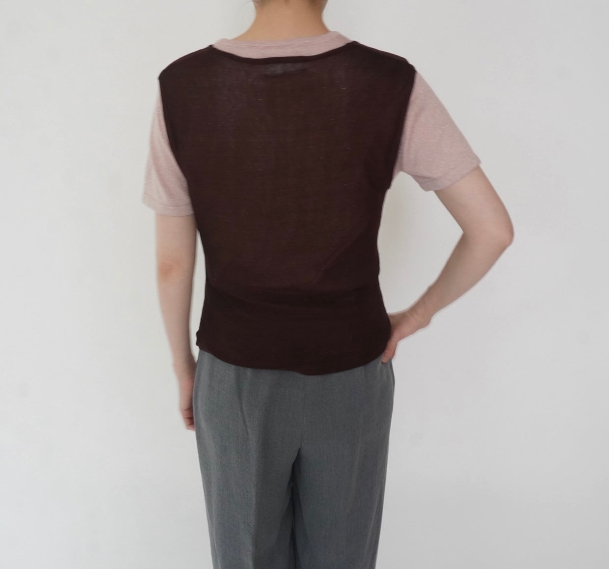 90s Brown Sleeveless Top Made in Italy