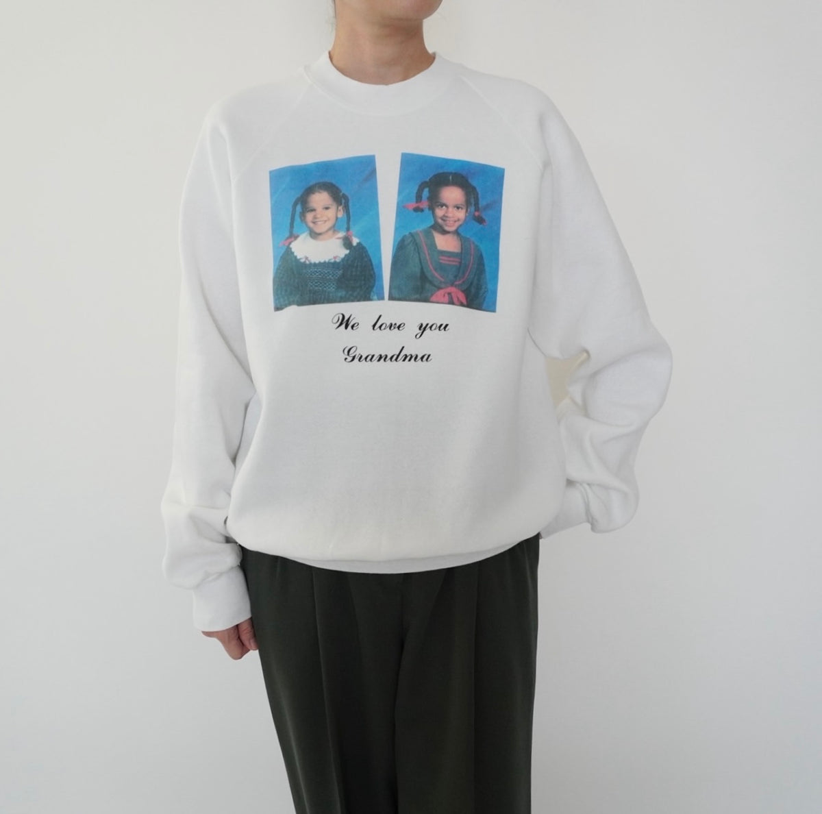 90s Photo Printed Sweater Made in Canada