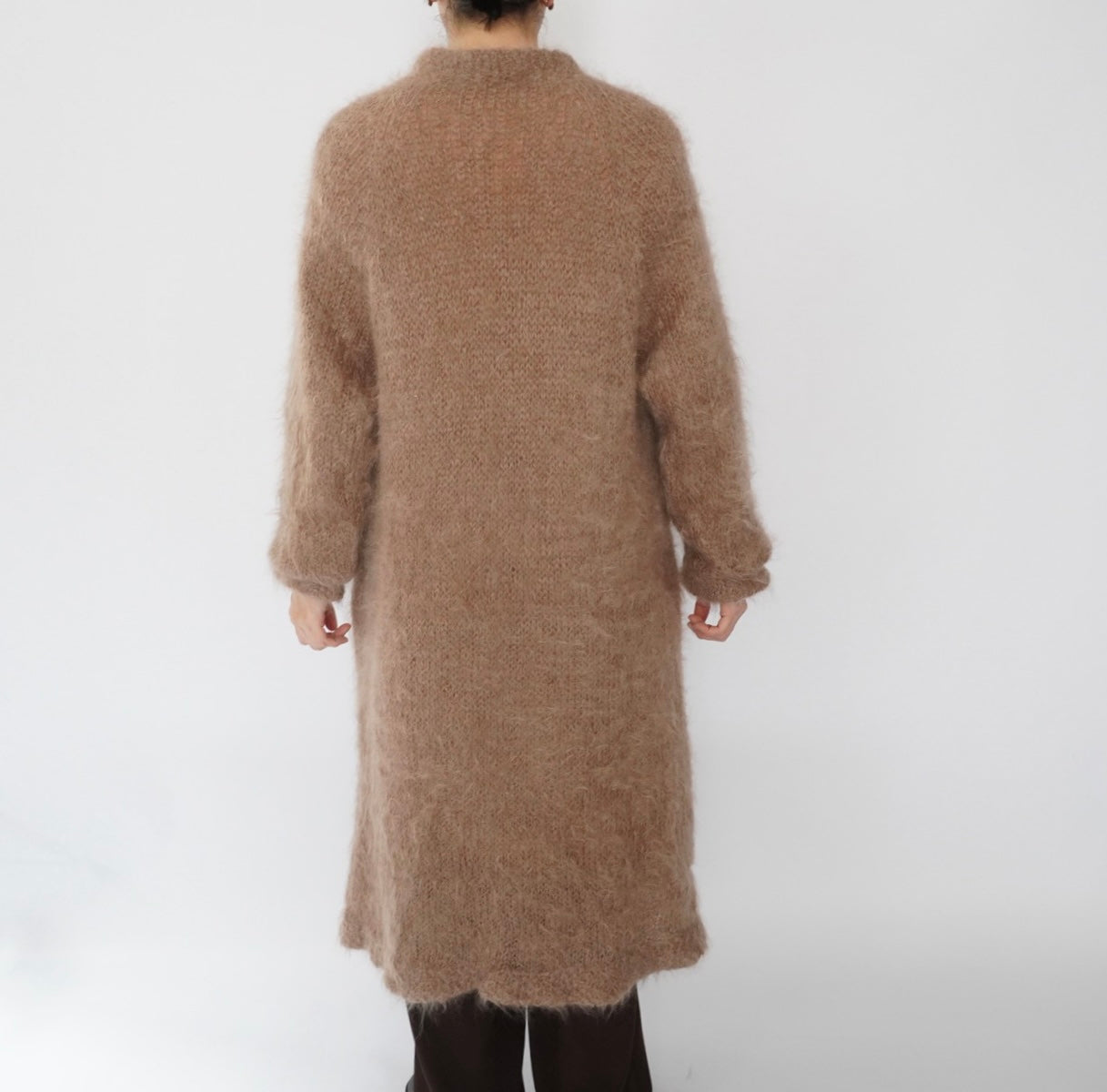 80s Mohair Long Cardigan,Light Coat