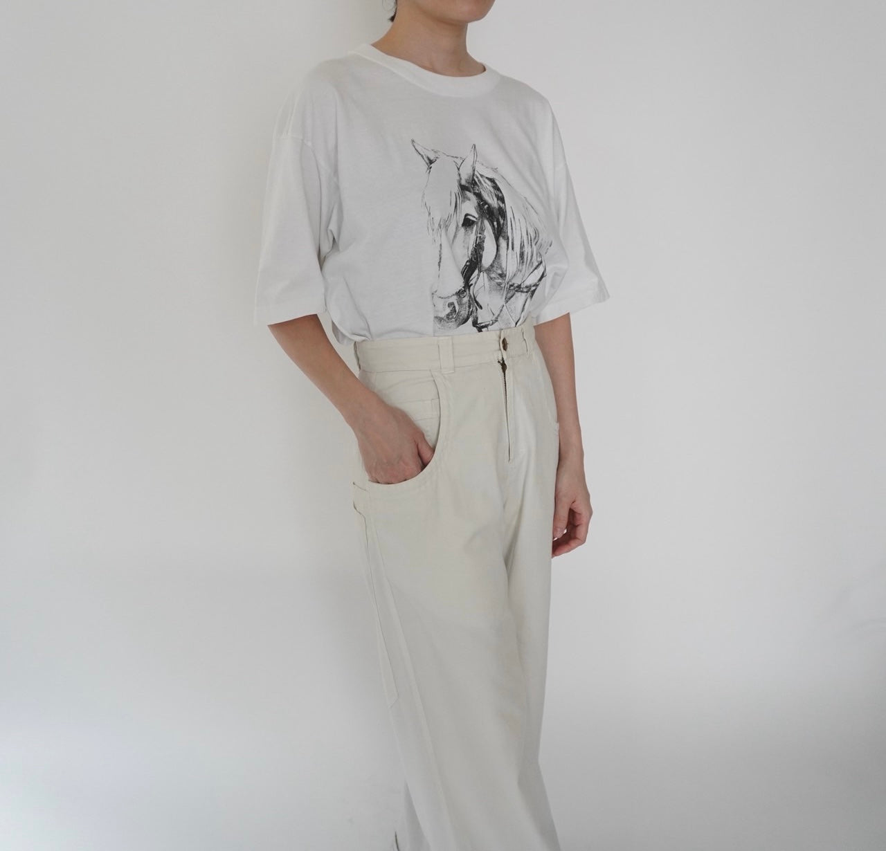 90s EURO Horse Printed T-shirt