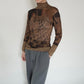 90s Pattern Sheer Top Made in USA