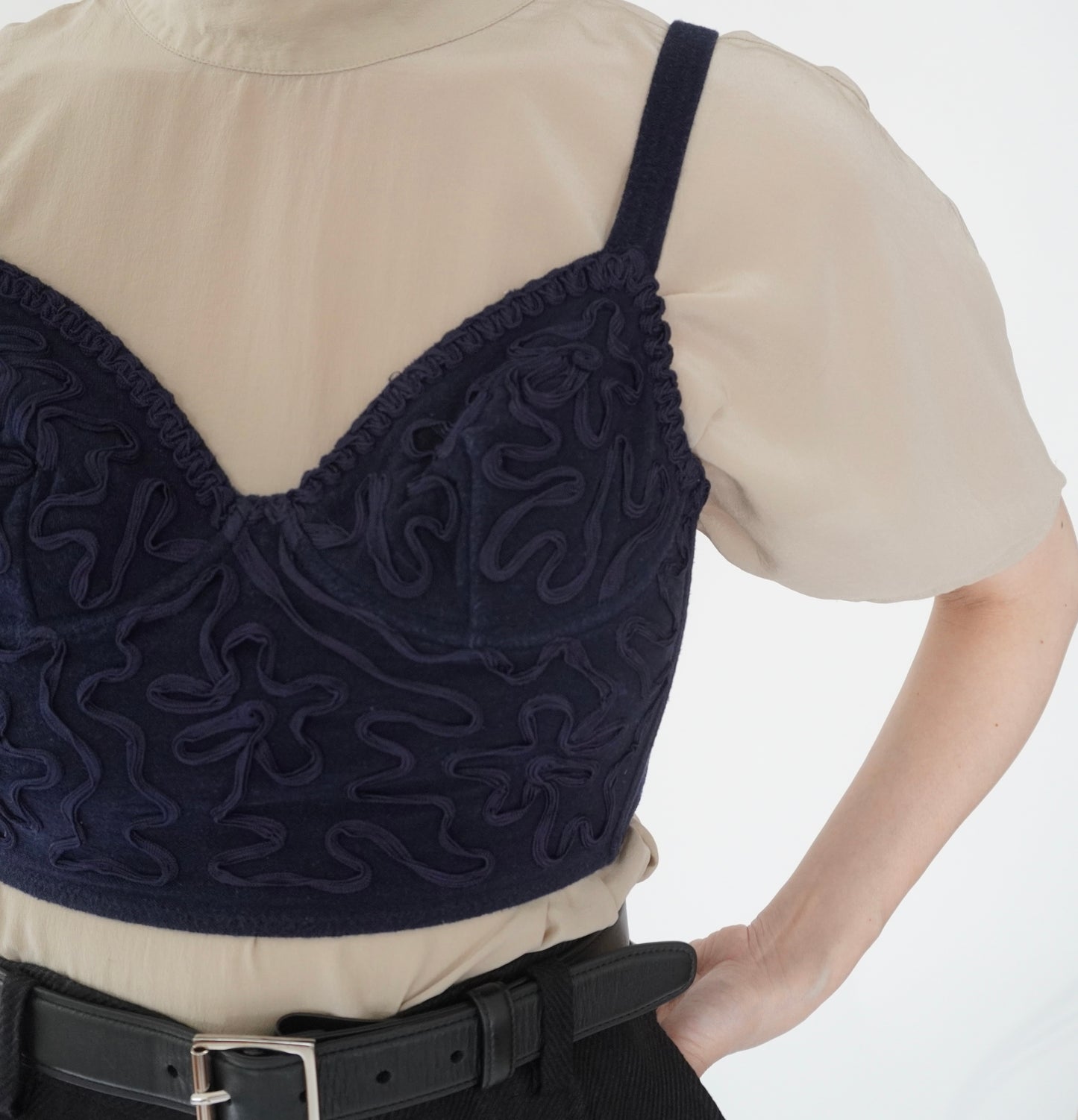 90s Embroidery Top Made in Italy