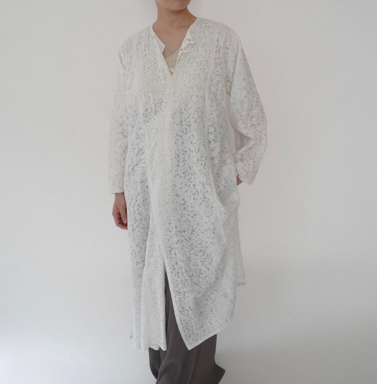 80s Embroidery Dress