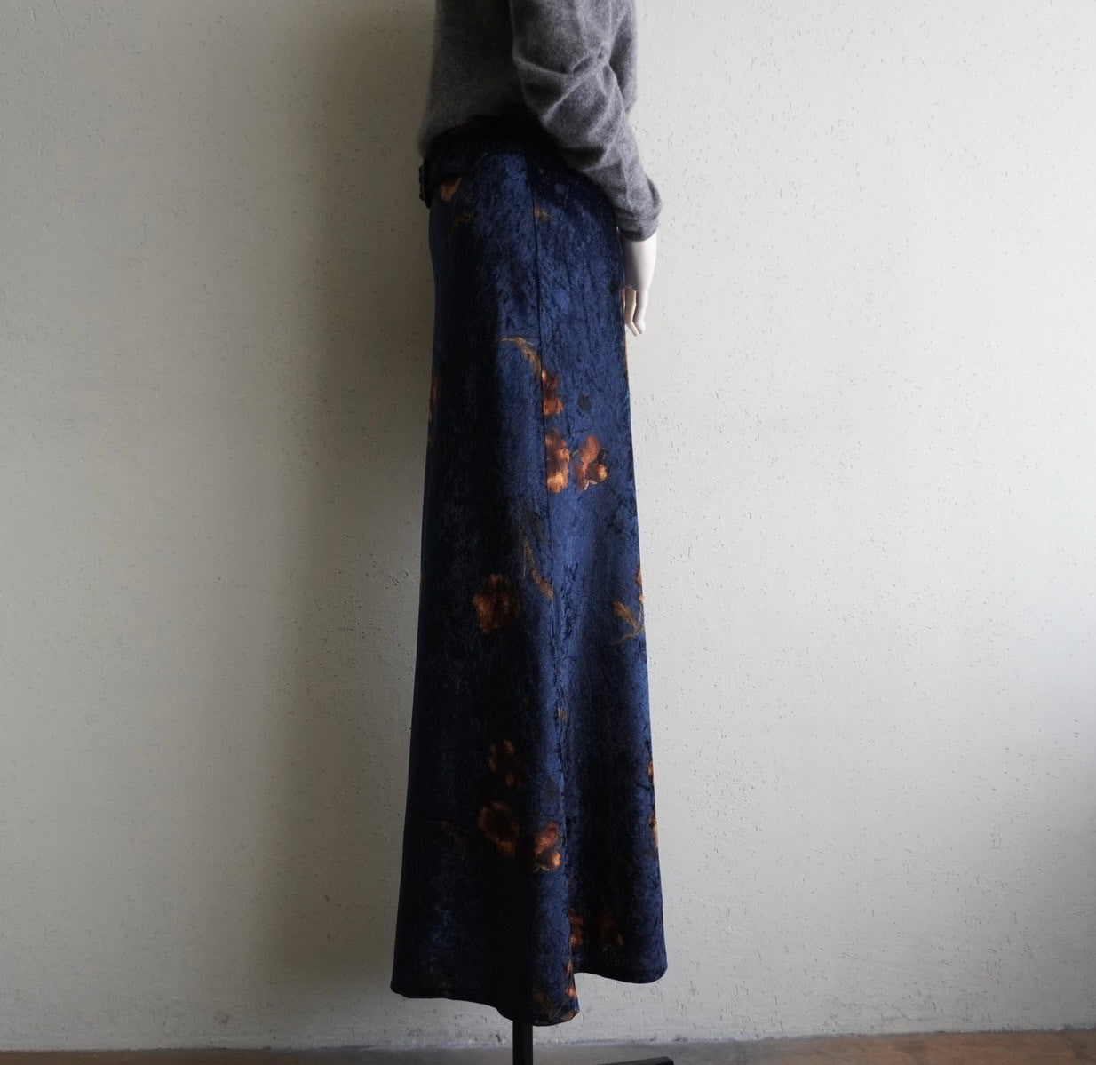 90s Printed Velor Skirt Made in Italy