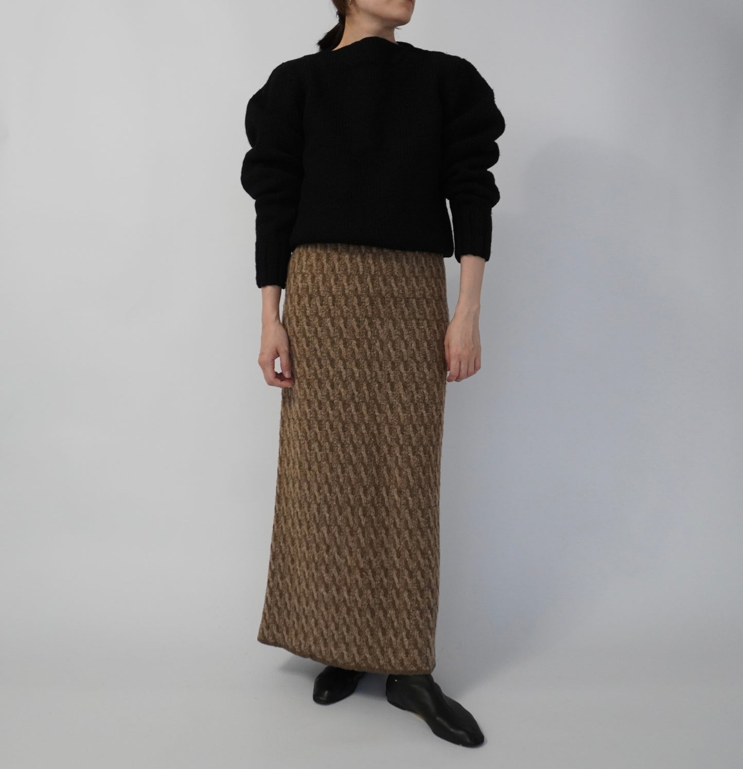 80s Pattern Knit Skirt