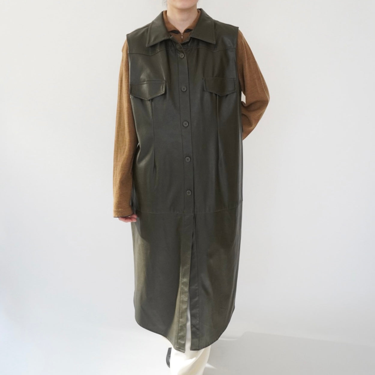90s Faux Leather Dress Made in Italy