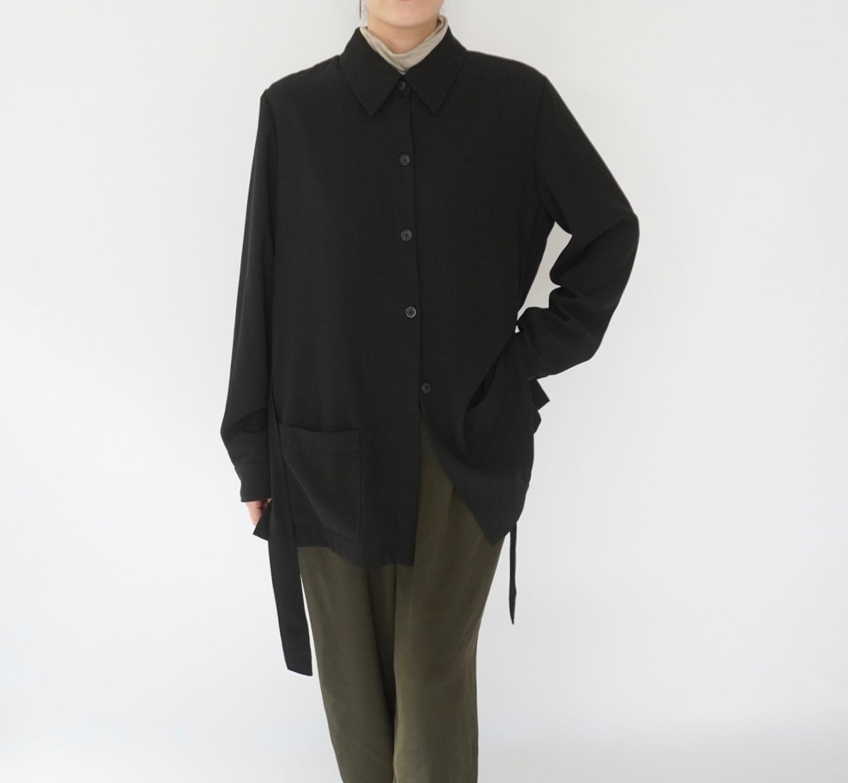 90s Belted Shirt Jacket