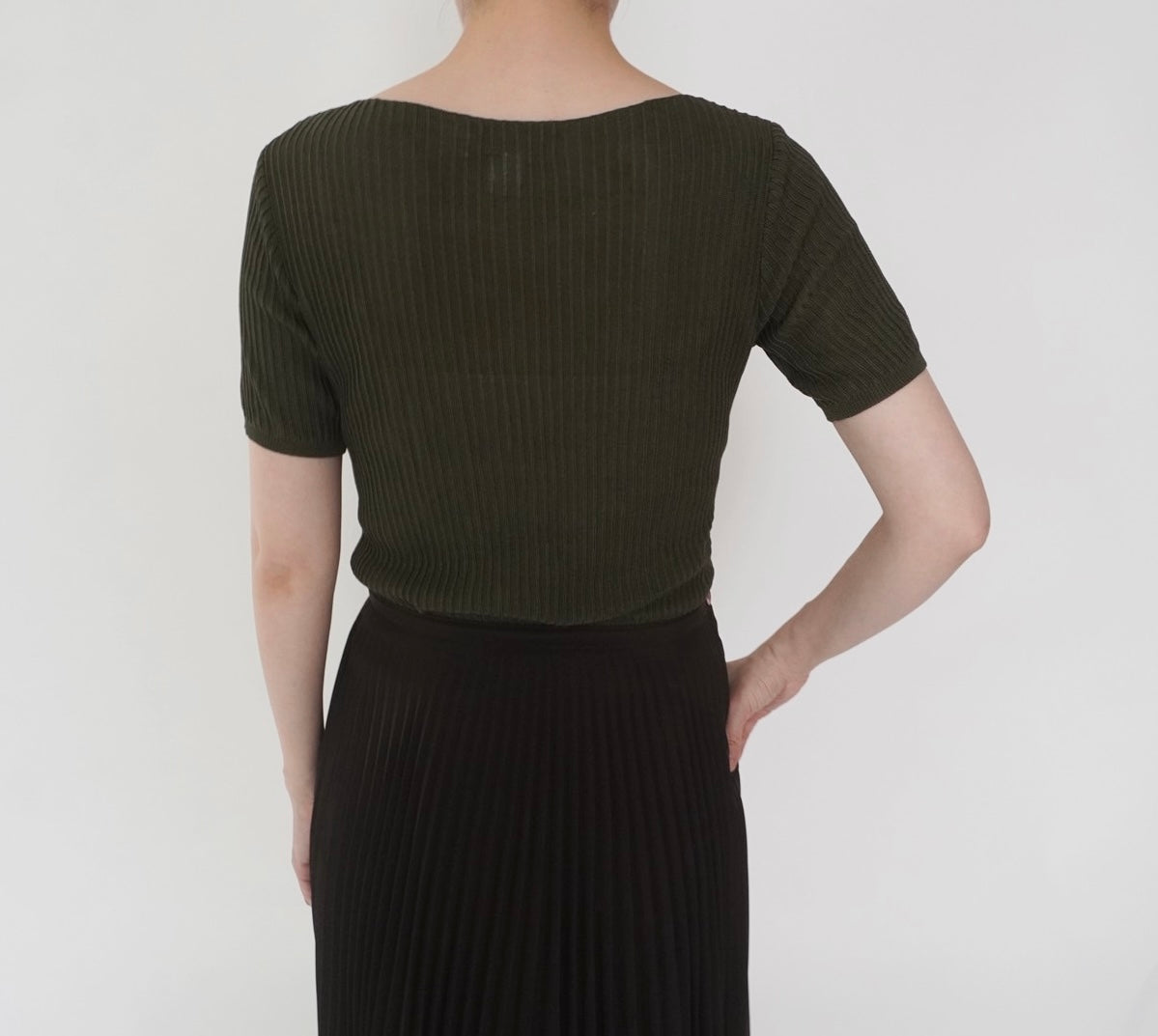90s Silk Ribbed Top