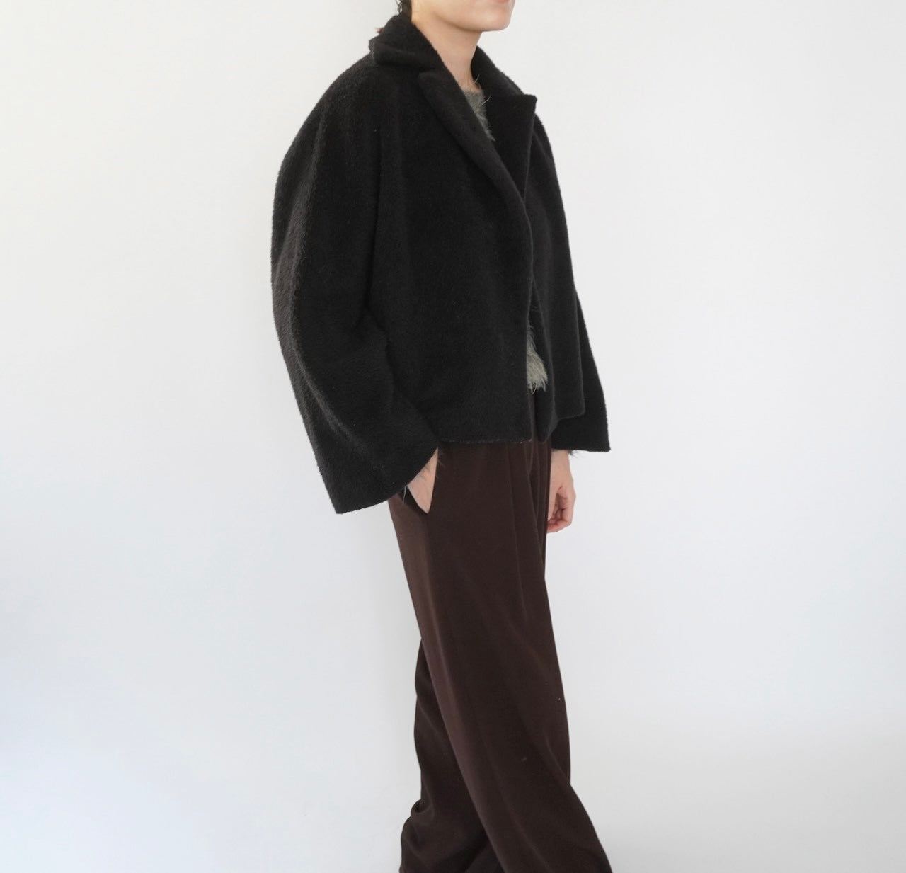 90s Shaggy Mohair Jacket  Made in Italy