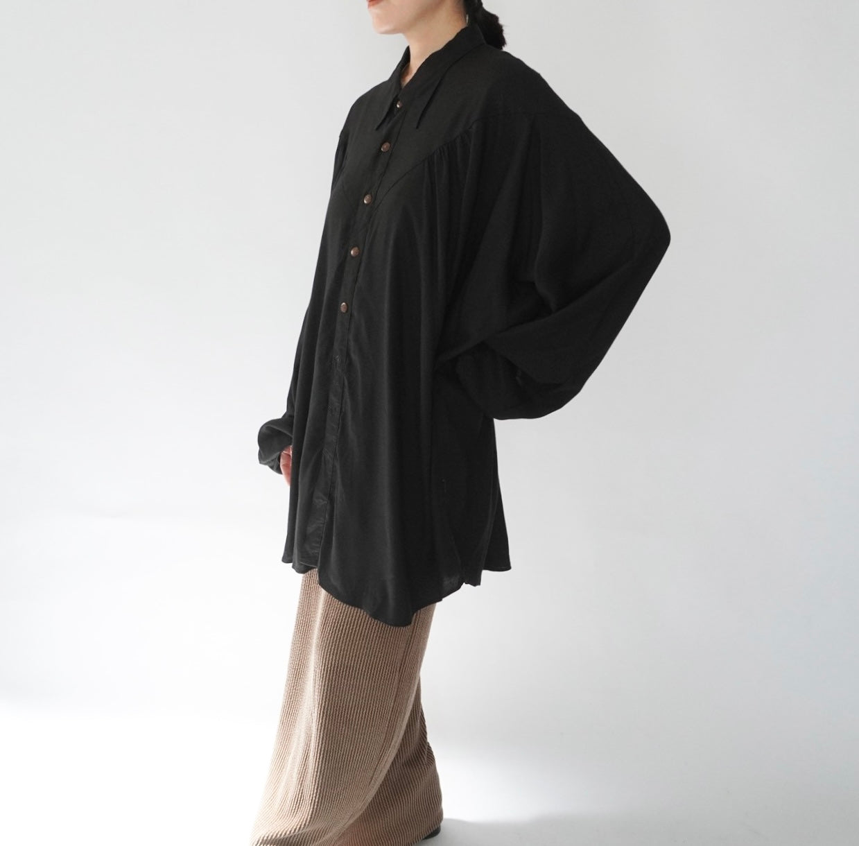 90s Black Oversized Shirt