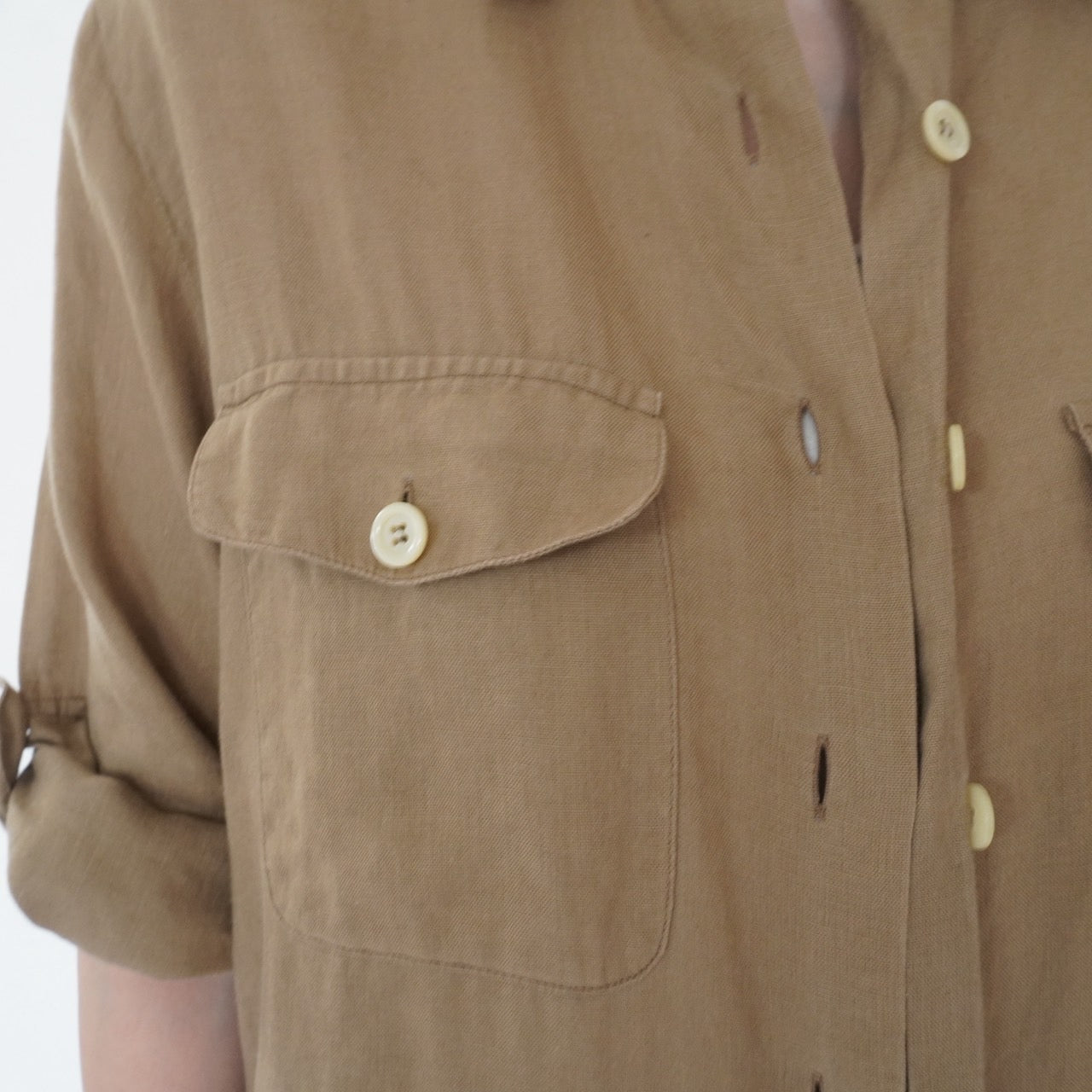 90s Design Linen Shirt Made in Italy