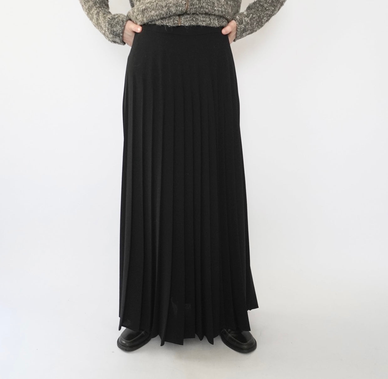 90s Maxi Pleats Skirt Made in USA
