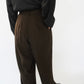 90s Wool Striped Wide Pants Made in USA Dead Stock