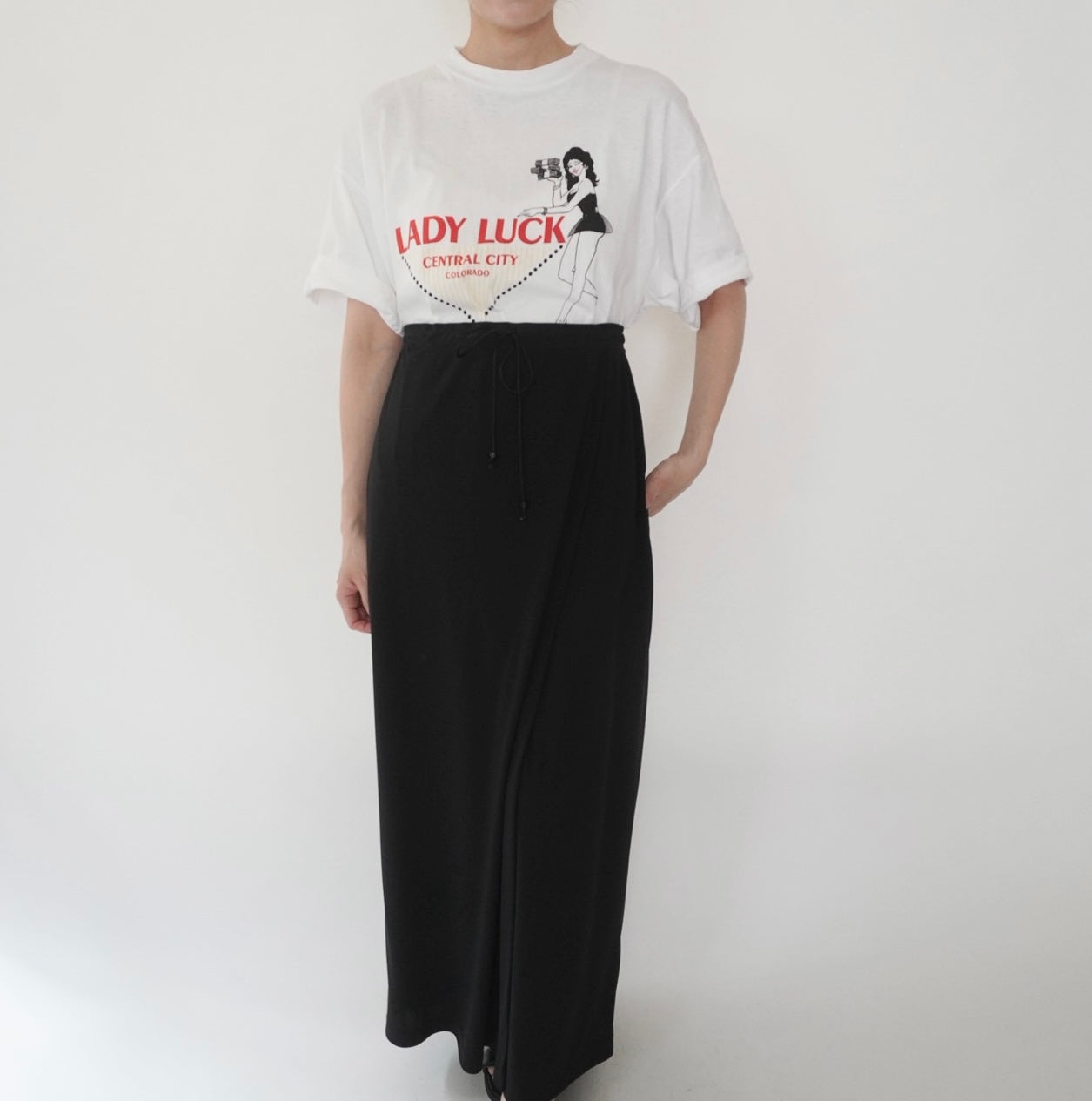 90s Wrap Design  Maxi Skirt Made in USA