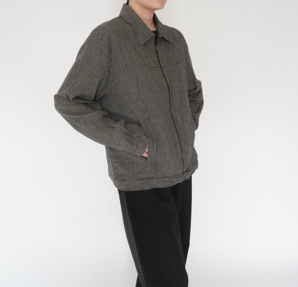 90s Black x White Light Jacket