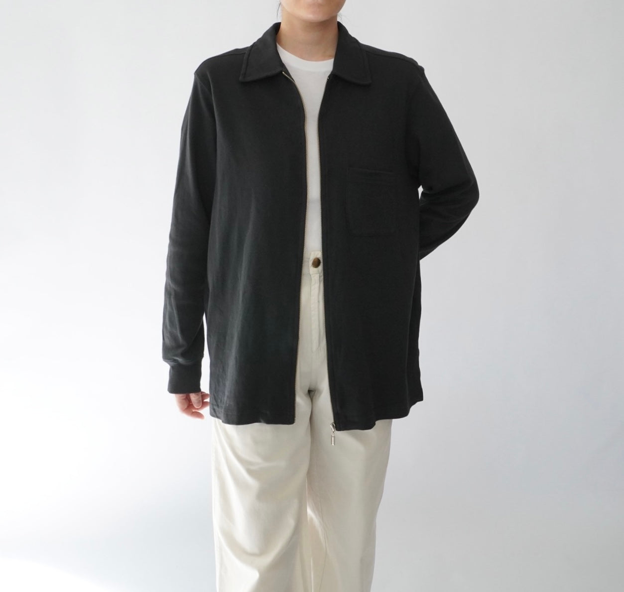 90s Zip Sweater Shirt