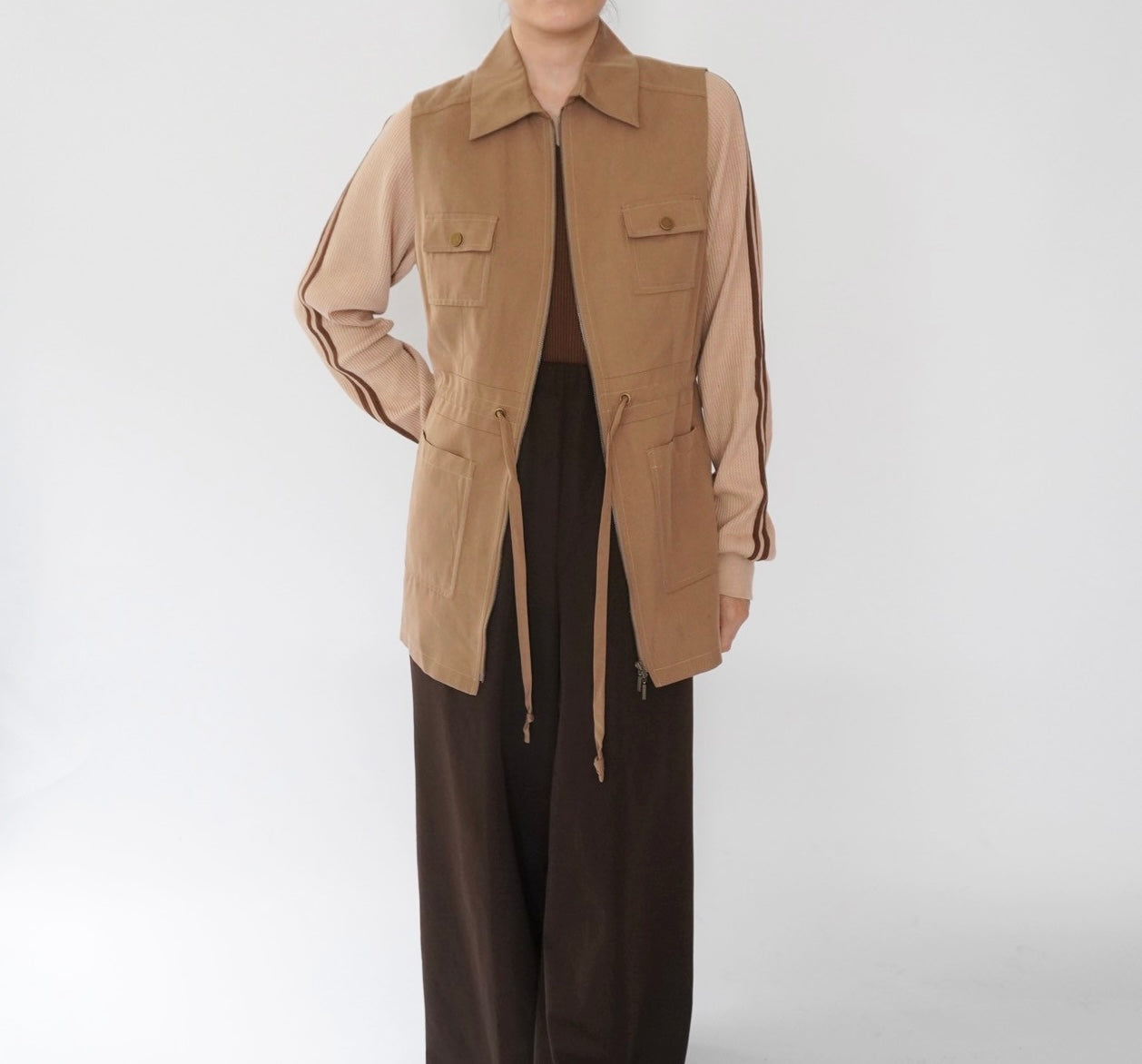 90s Design Zipped Vest