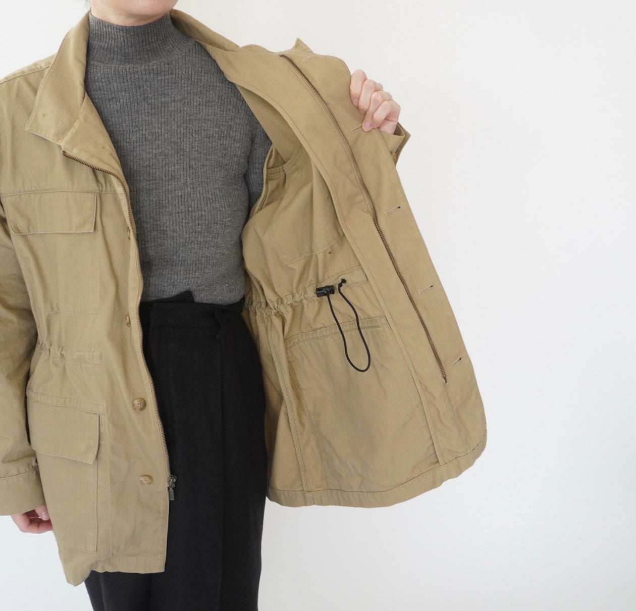 " LL Bean " Cotton  Military Jacket