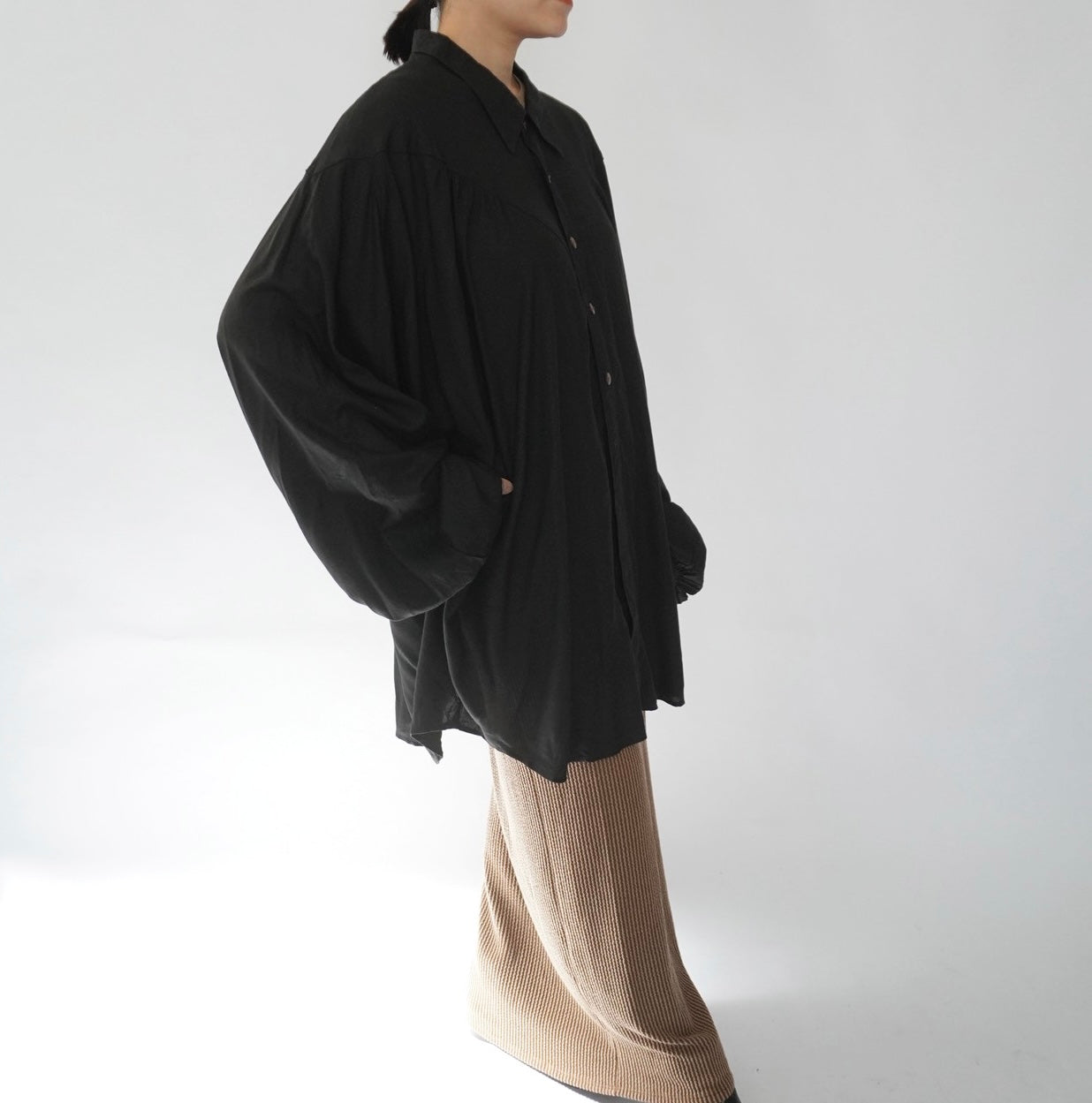 90s Black Oversized Shirt