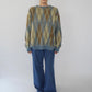 80s Argyle Mohair Knit Made in Italy
