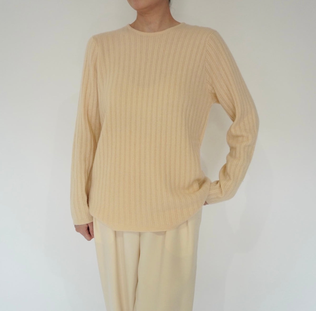 90s Ribbed Cashmere Knit