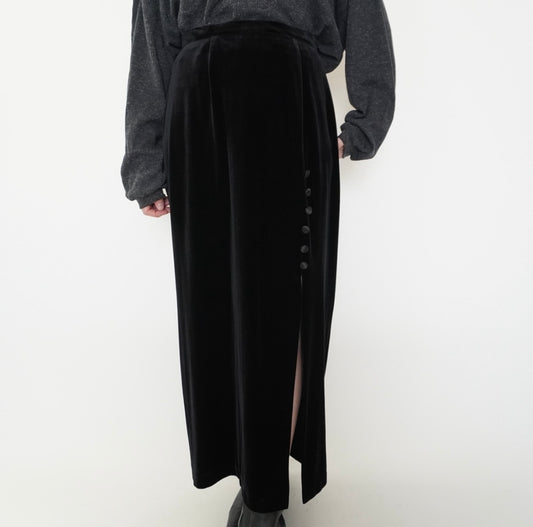 90s Design Velour Skirt