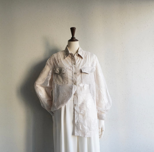 90s Lace Design Shirt Made in Canada