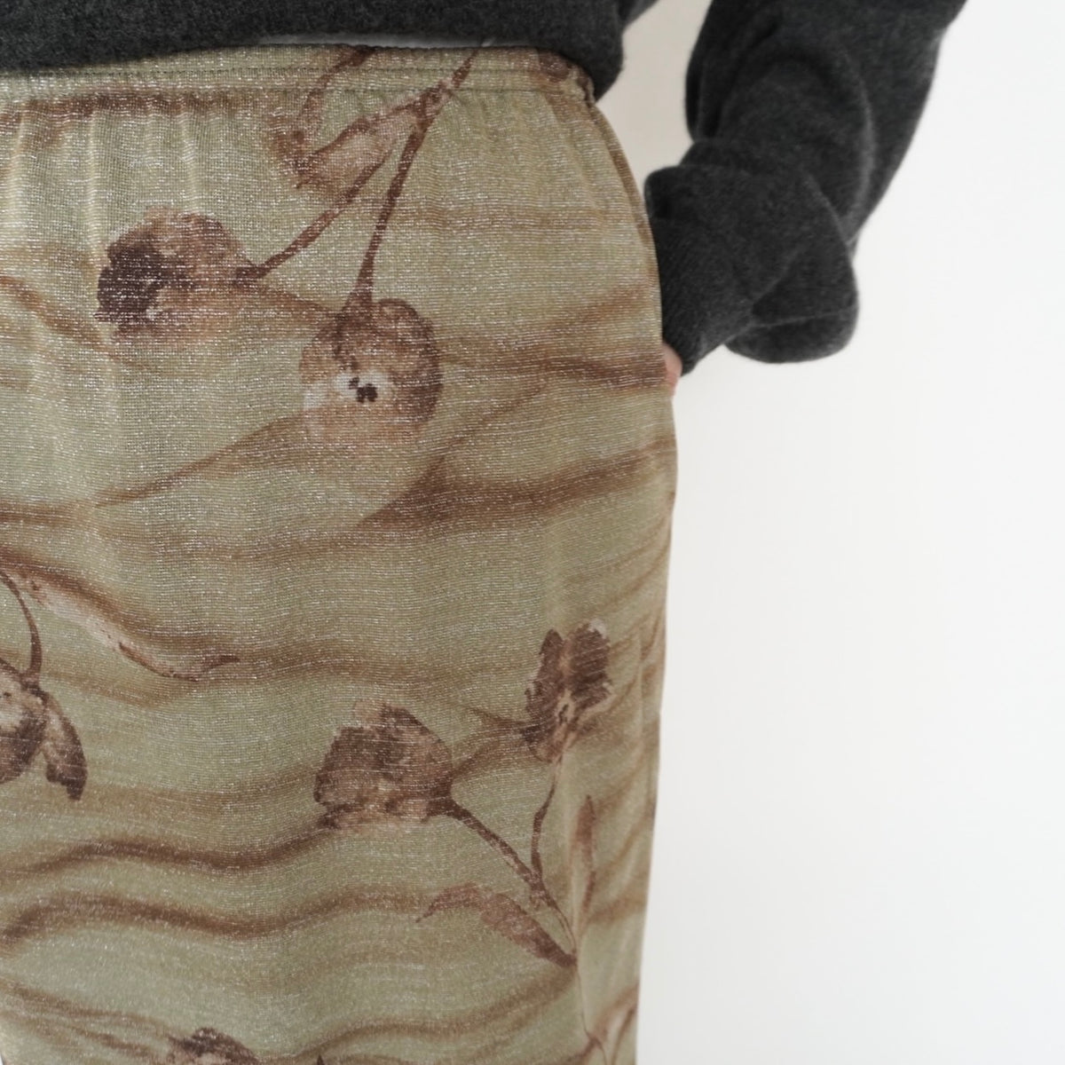 90s Flower Pattern Skirt  Made in USA