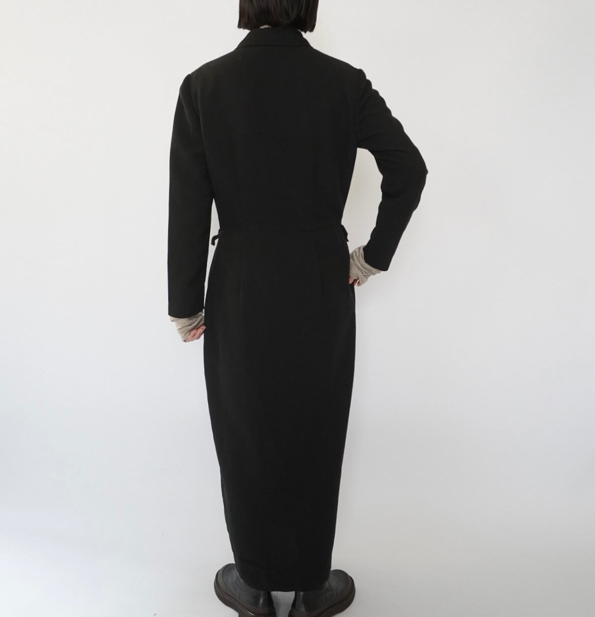 90s Black Design Dress