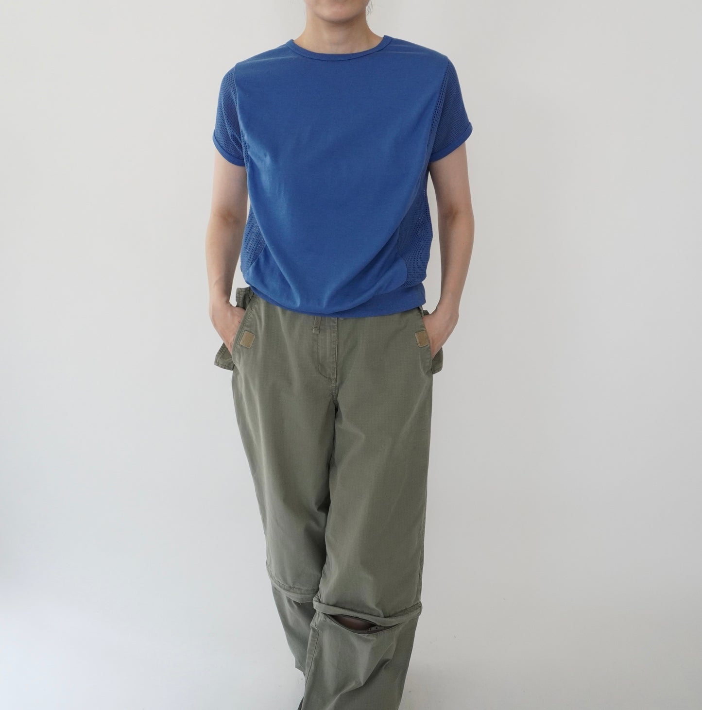 80s Blue Mesh Top
