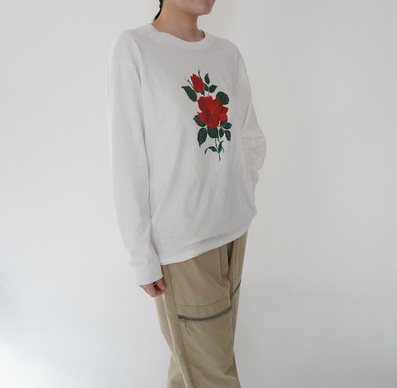 90s Printed Long T-shirt Made in USA